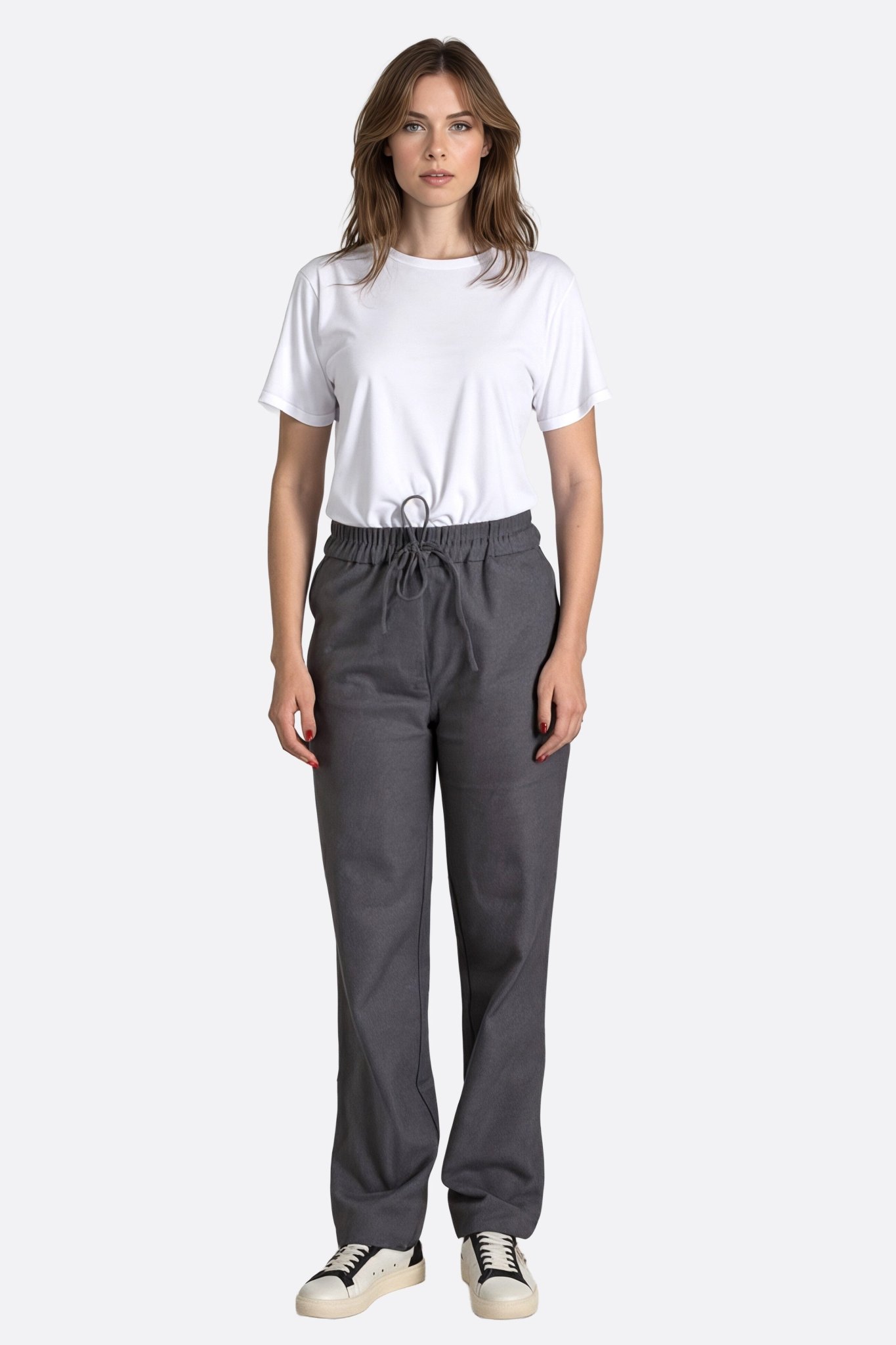 Pantalon gris décontracté à taille élastique - MISCIANO