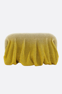 Bolso de noche nube con cristales degradados beige y amarillo 