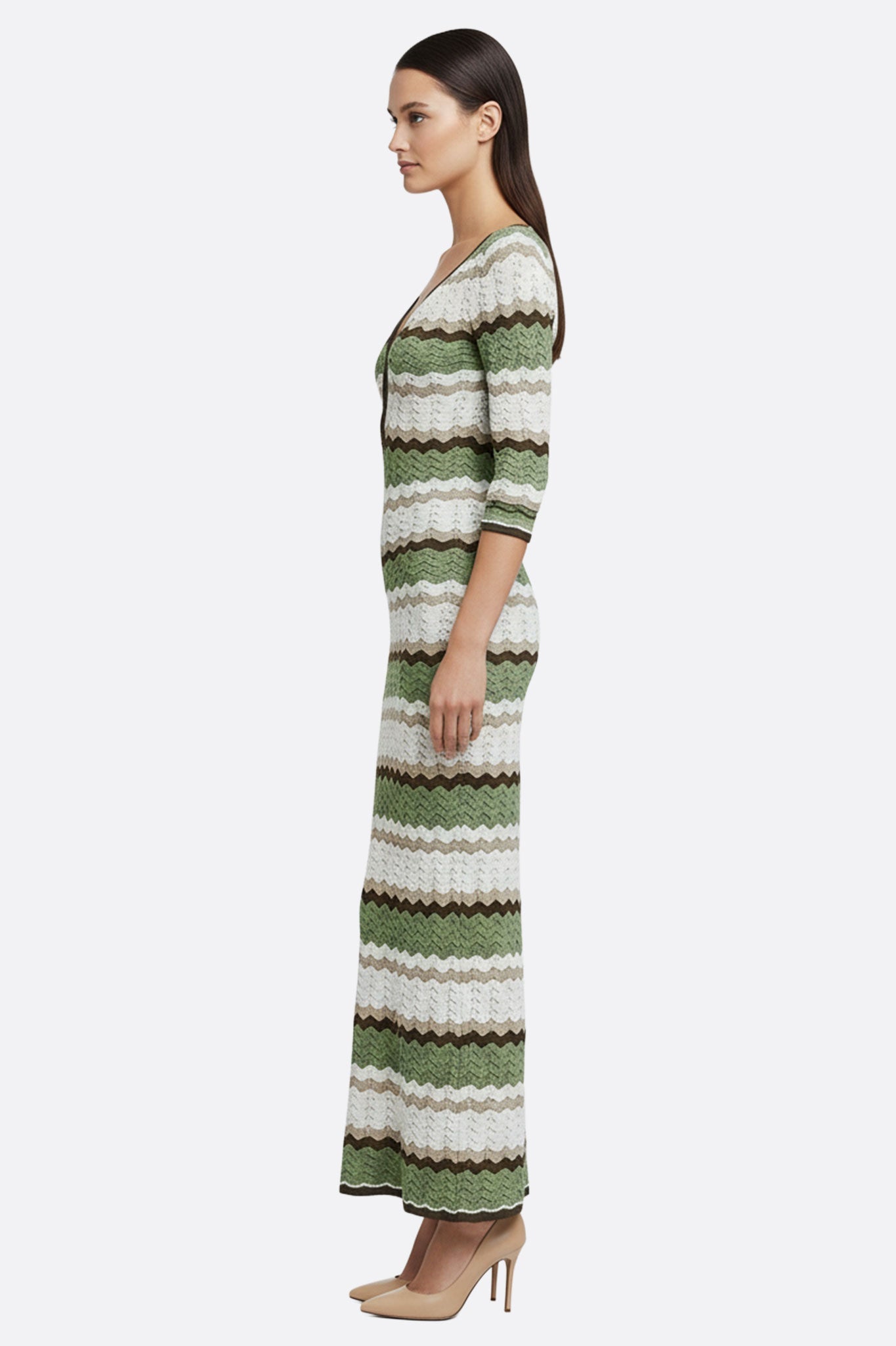 crochet maxi dress robes Openwork Crochet Robe - Brown