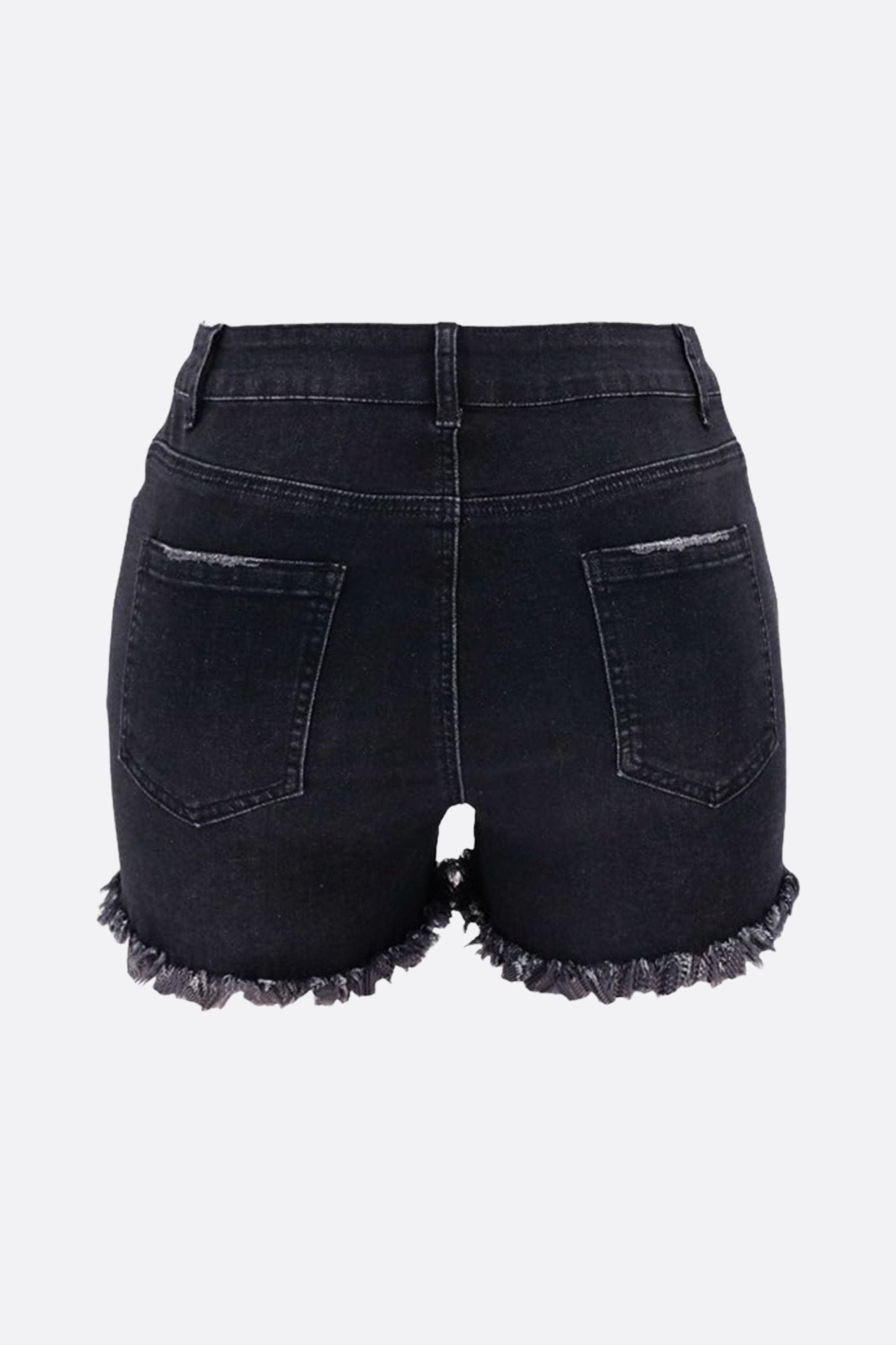 Short noir délavé et éffiloché - MISCIANO