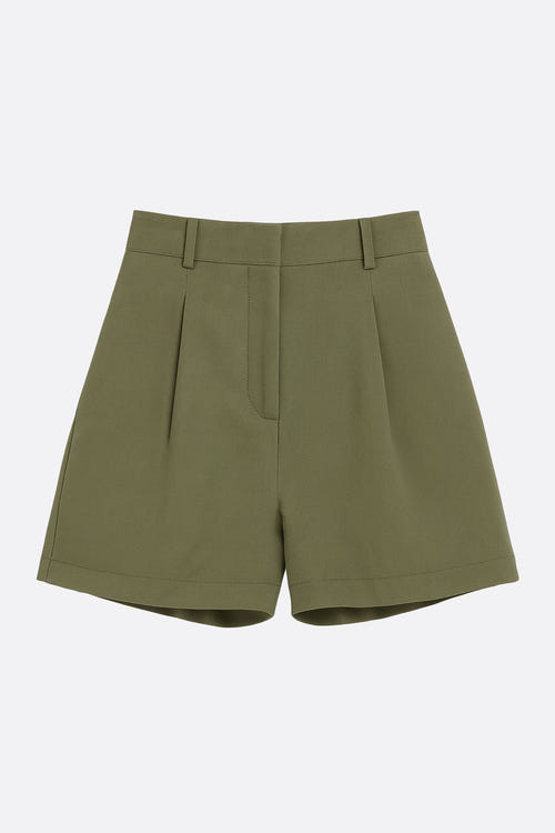 
Short taille haute en toile légère kaki, chic et structuré, idéal pour les journées ensoleillées ou décontractées.



