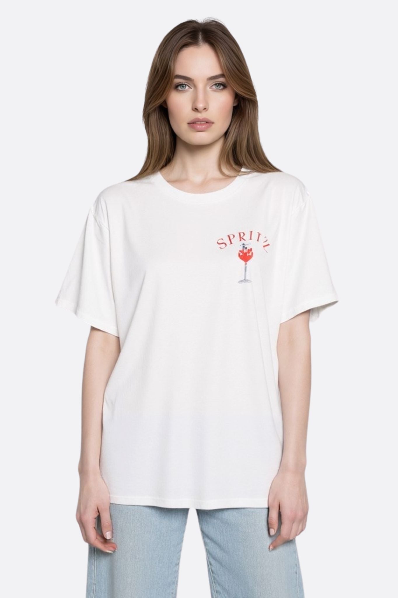 T-shirt blanc oversize Spritz Club - MISCIANO