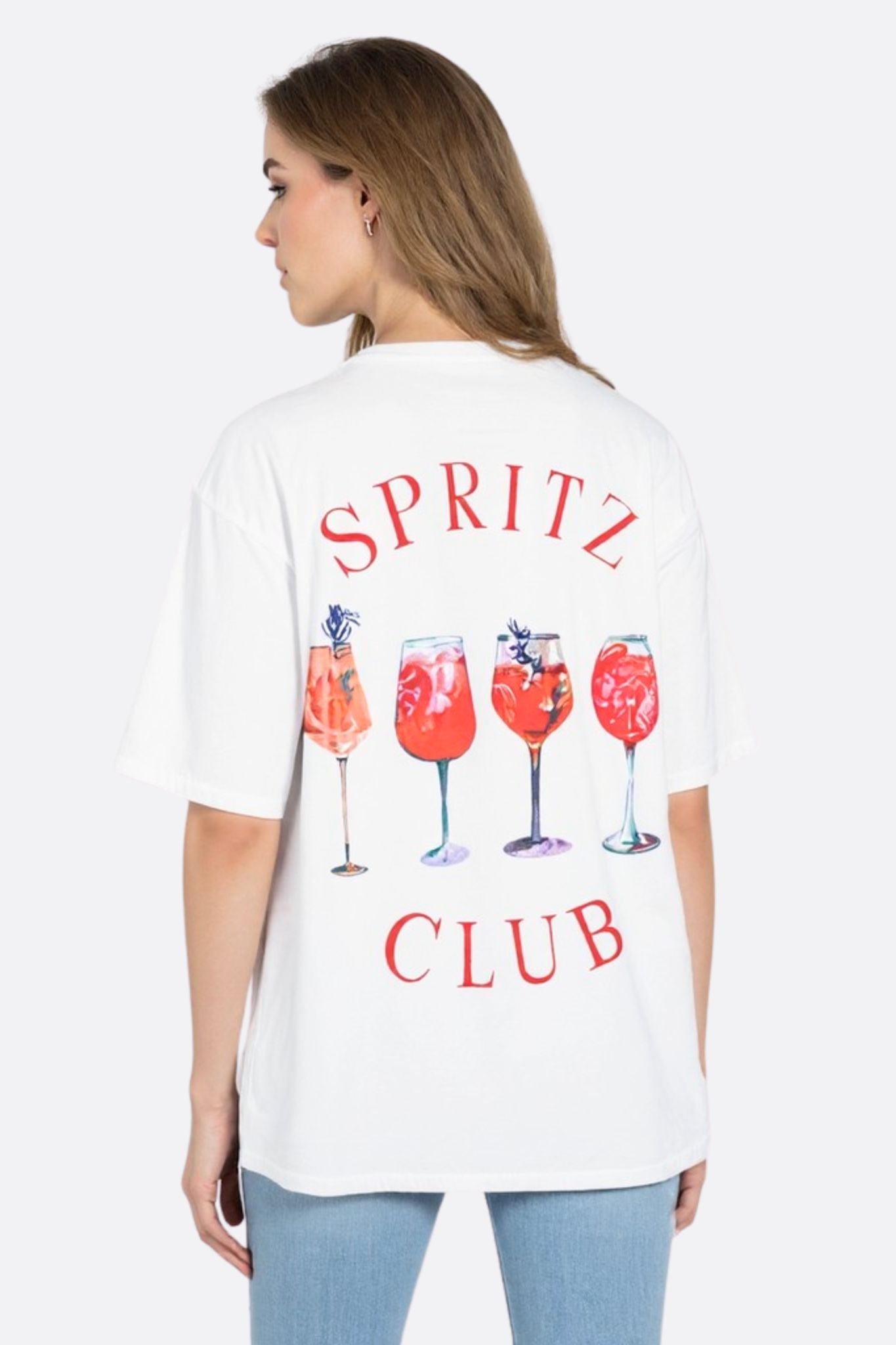 T-shirt blanc oversize Spritz Club - MISCIANO