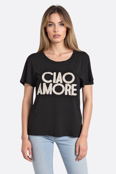 
T-shirt noir à coupe oversize 