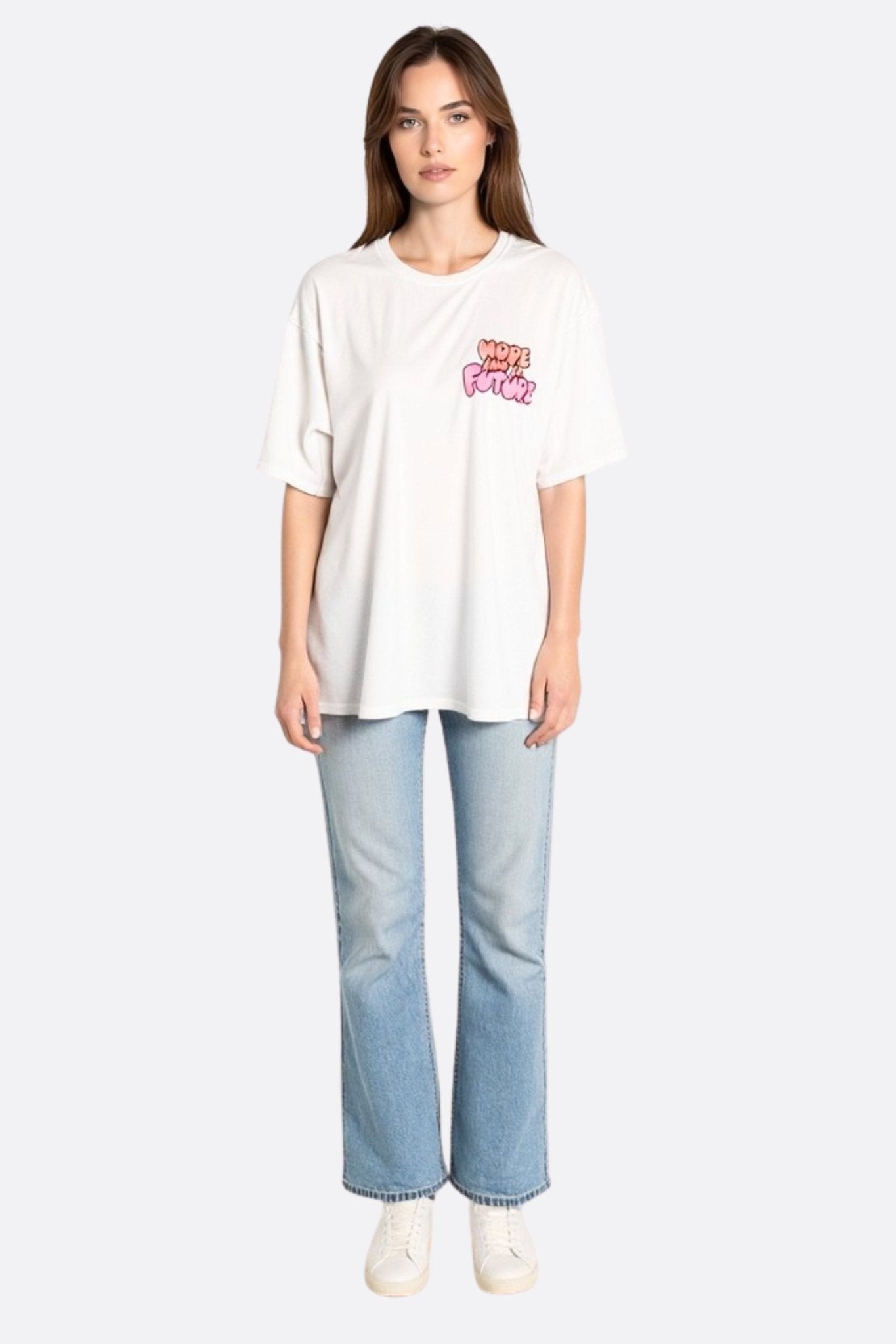 T-shirt oversize blanc Hope and a Future - MISCIANO