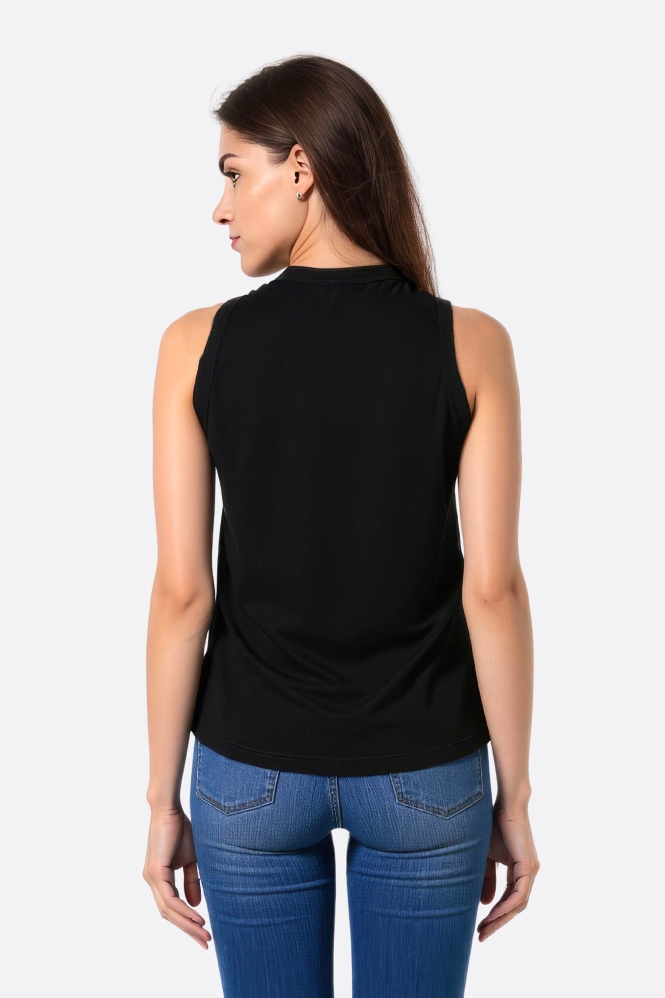 Top noir à sequins dorés - MISCIANO