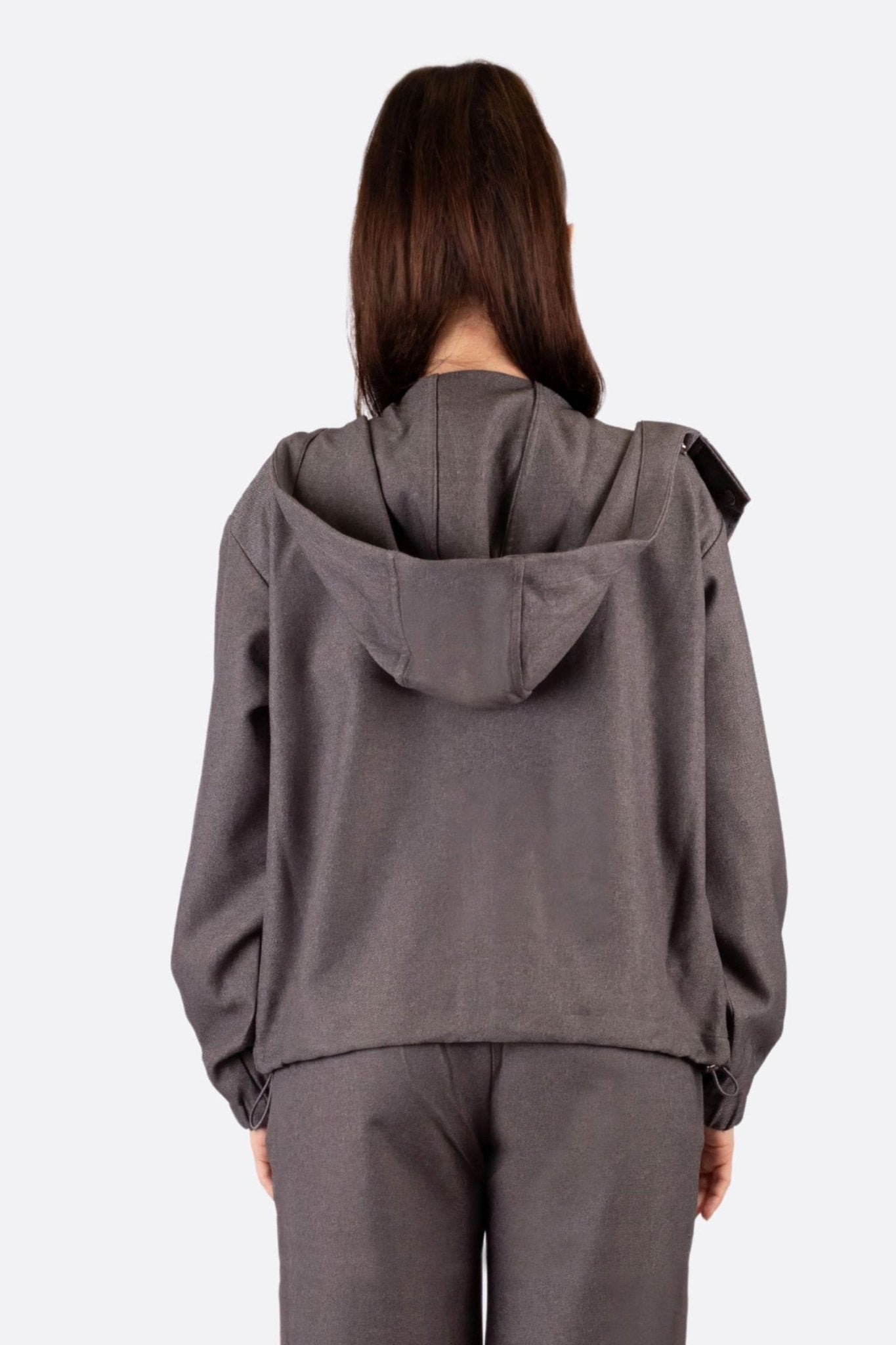 Veste coupe - vent sport en tissu gris anthracite - MISCIANO
